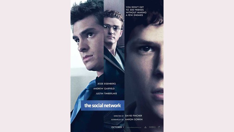 Действующие лица картины “Социальная сеть” на постере фильма